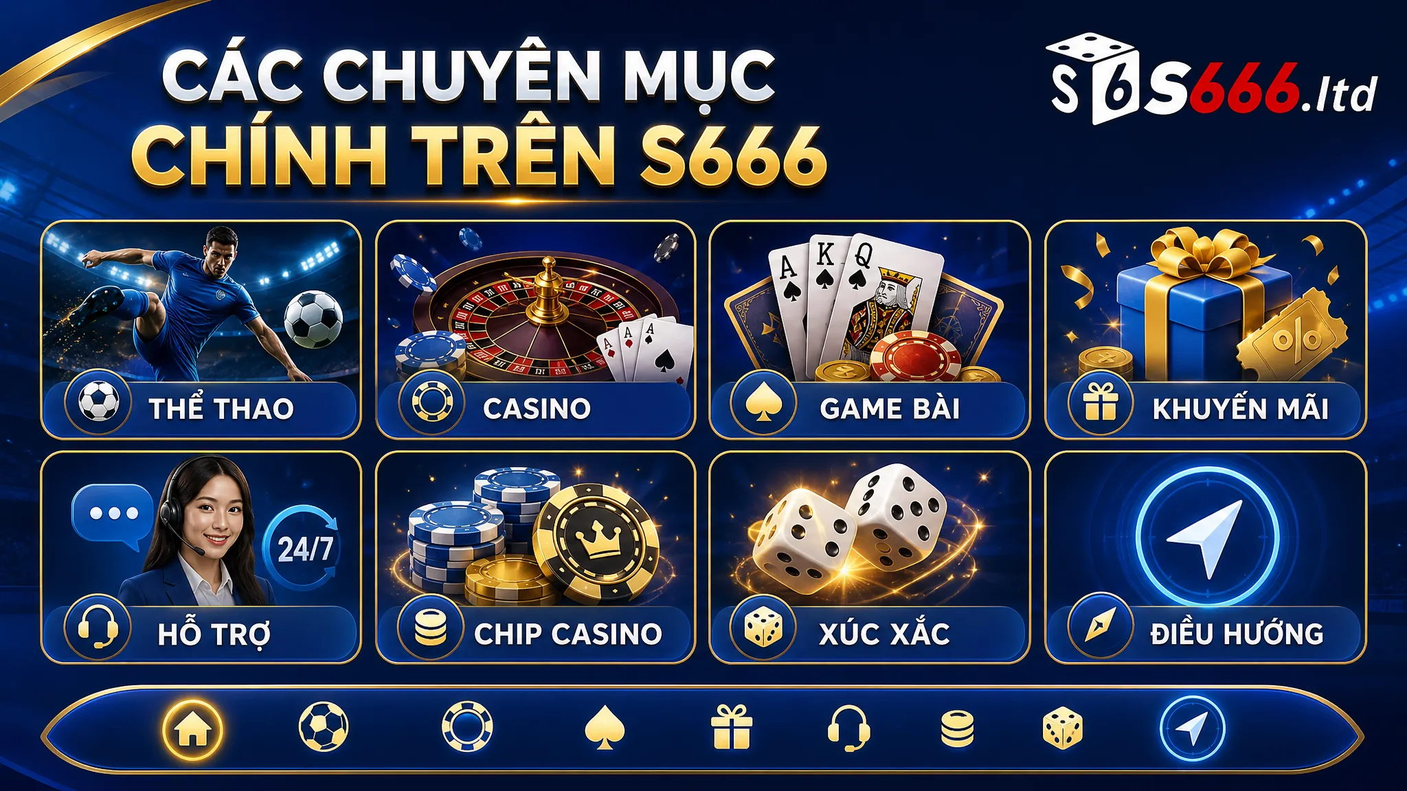 Các chuyên mục chính trên S666