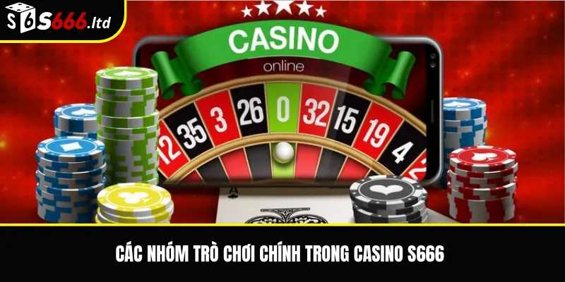 Các nhóm trò chơi chính trong casino S666