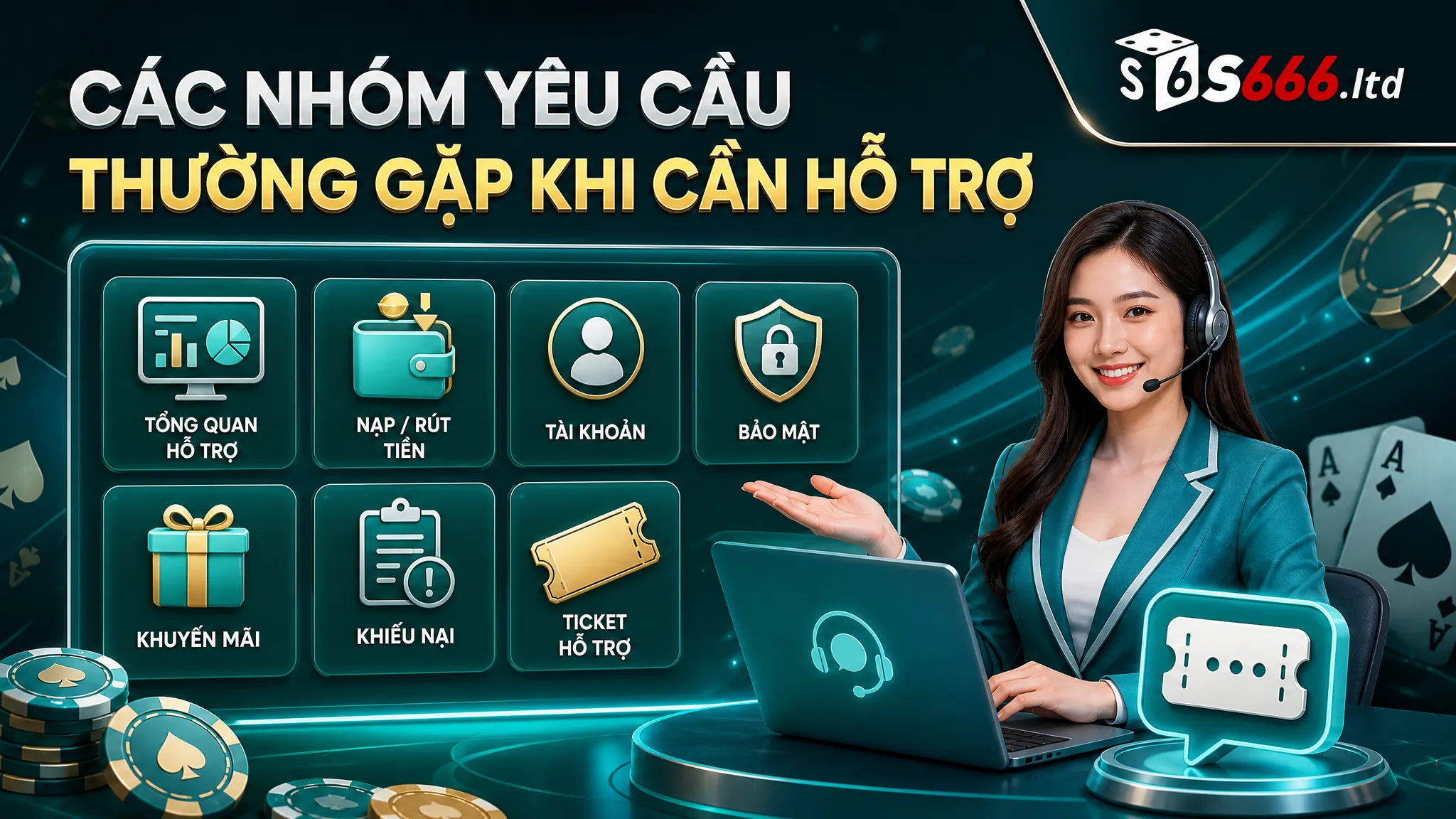 Các nhóm yêu cầu thường gặp khi cần hỗ trợ